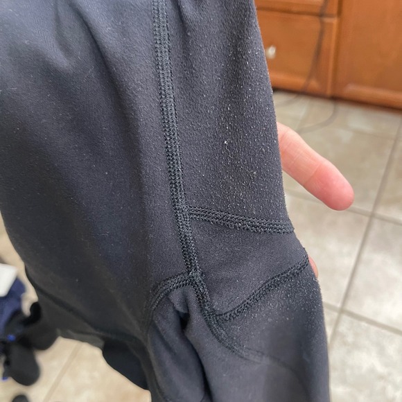 Lululemon Athletica Black Straight Leg Yoga Pants Sz 12 Activewear double waist - Picture 8 of 8